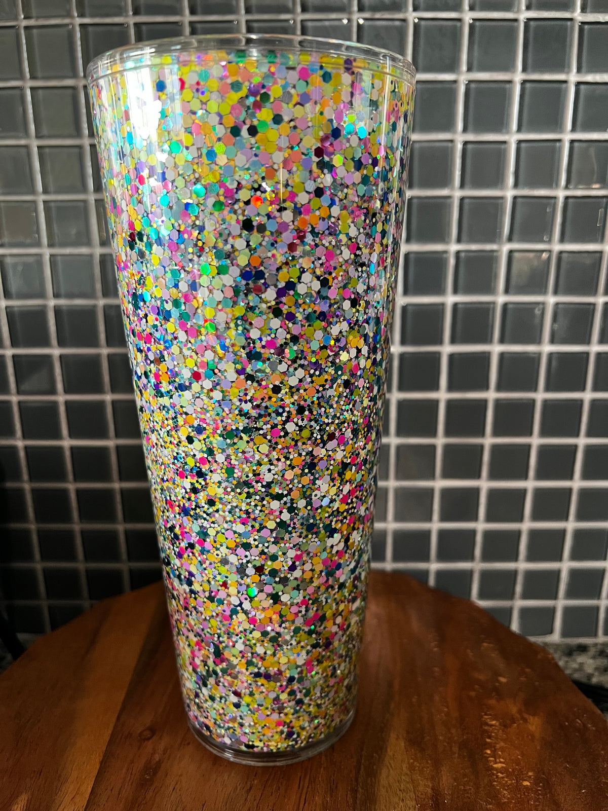 Multi glitter tumbler