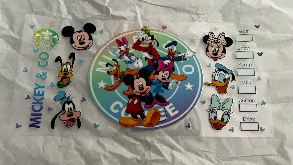 Mickey and friends UVDTF Decals